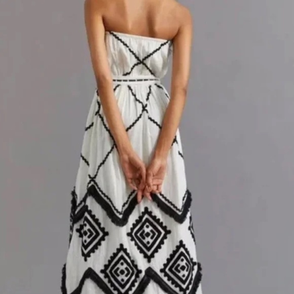 Anthropologie Verb by Pallavi Singhee Appliqued Maxi Dress Size 16 NWT - Picture 2 of 16